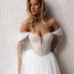 Popular Off The Shoulder V-neck Lace Applique Boho Beach A Line Wedding Dresses Sweep Train 2025