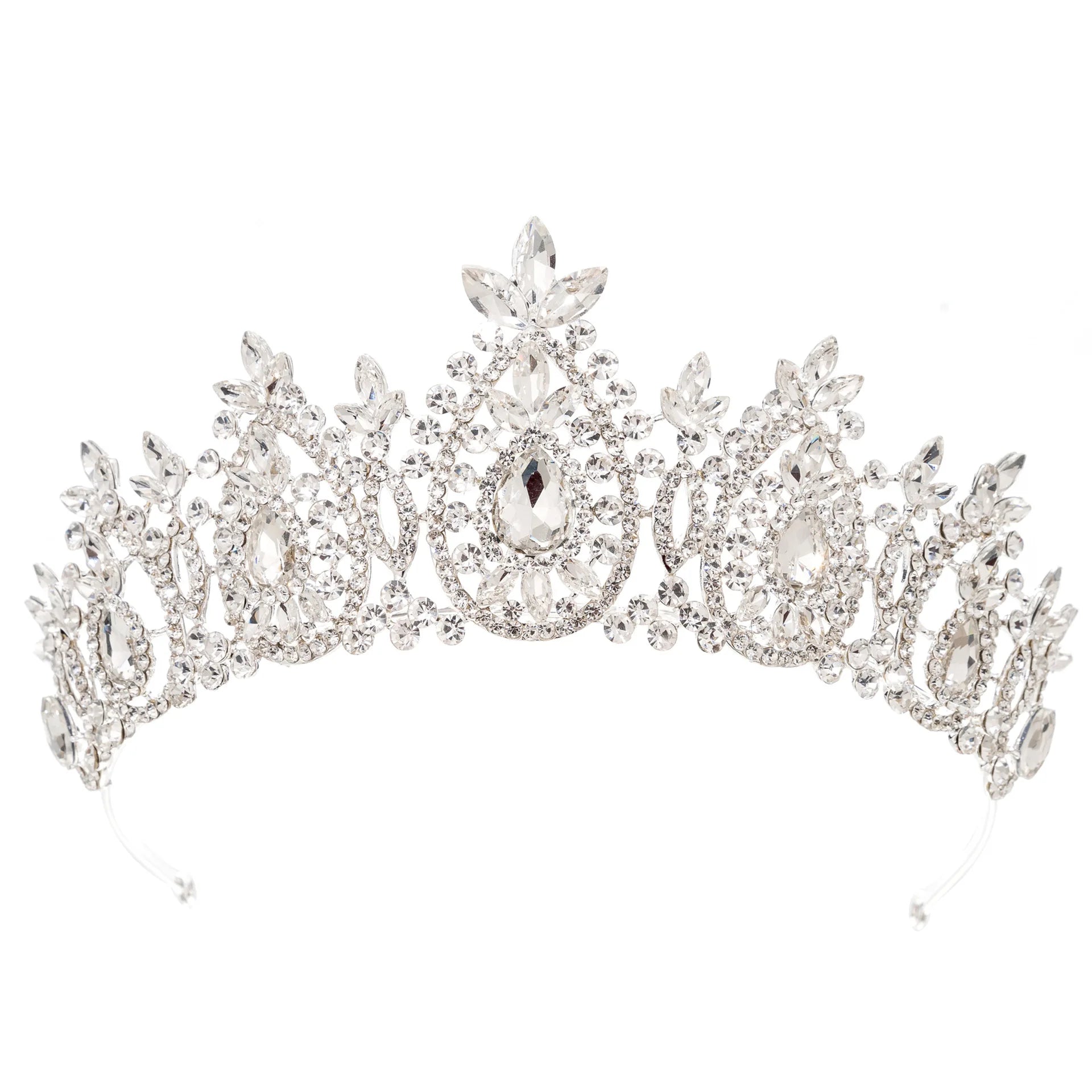 Baroque Crystal Crowns For Women Princess Queen Bridal Tiara Crown For Wedding Headdress Party Prom Bride Hair Jewelry Headpiece as picture 1
