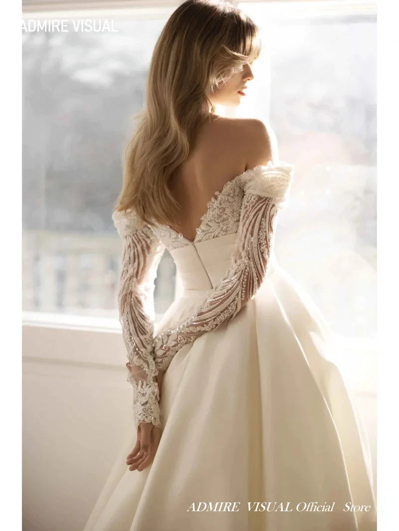 Suknia ślubna syrenka 2 w 1 satyna dla panny młodej elegancka ukochana z koralikami niestandardowymi plus rozmiary vestidos de novias