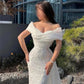 Vestido de novia de sirena con cuentas blancas de lujo, vestidos elegantes con cuello en forma de corazón, vestidos personalizados, tren desmontable, vestido de tul femenino