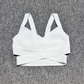 Casual Women'S Ultra Short Bandage Vest Spaghetti Strap Sleeveless Hollow Out Solid Color Backless Top Women'S Sports Vest WHITE