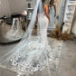 Strapless Mermaid Wedding Dresses Appliqued Lace Bride Dress Elegant Classic Modest Bride Wedding Gowns