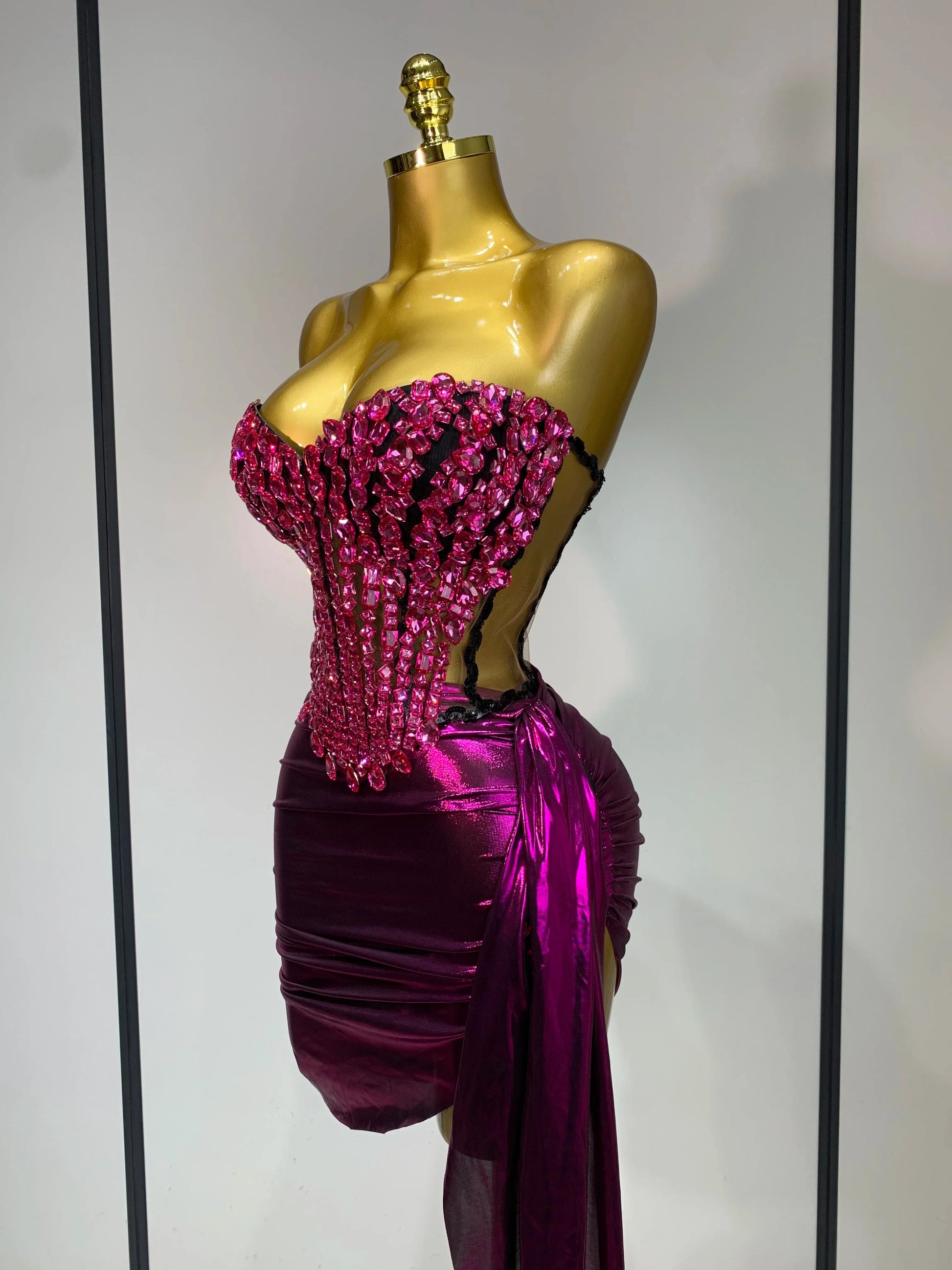 Luxury Birthday Party Celebration Dress Singer Dancer Stage Perform Clothing Drag Queen Costume Evening Party Nightclub Outfit