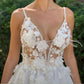 Sheer Illusion Spaghetti Straps Lace Applique A Line Wedding Dresses Custom Made Sweep Train Bridal Dress novia vestido