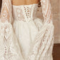 Dentelle Mini robes de soirée de mariage col en V manches évasées robes de bal courtes a-ligne à lacets robe de mariée pour les femmes robe de mariée