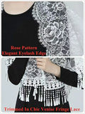 Lace Mantilla Church Veils Black White Spanish Musim Head Covering Shawl Scarf For Women Chapel Catholic Veils For Wedding Bride