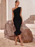 Elegant Bandage Dress Luxury Party Evening Club Night Cocktail Modest Holiday Bodcyon Celebrity Woman Clothes High Quality black