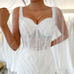 Booma robes de mariée sirène élégantes chérie paillettes dos nu robes de mariée pour femmes à lacets robes de mariée robe de mariée