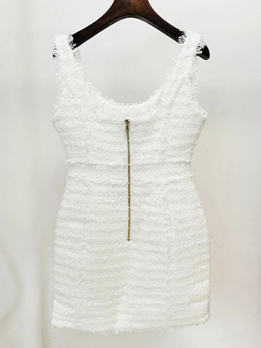 Elegant Women's Button Design Dress Camisole Sleeveless Slimming Mini Dress Celebrity Cocktail Evening Party Vestidos
