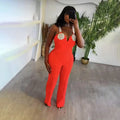 Shining Diamonds Sexy V-Neck Sleeveless Jumpsuit Graceful Woman Evening Party Outfit