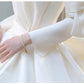 French Luxury White Satin Trailing Wedding Dresses for Bride Elegant Sexy Strapless Long Prom Party Dress Women vestidos