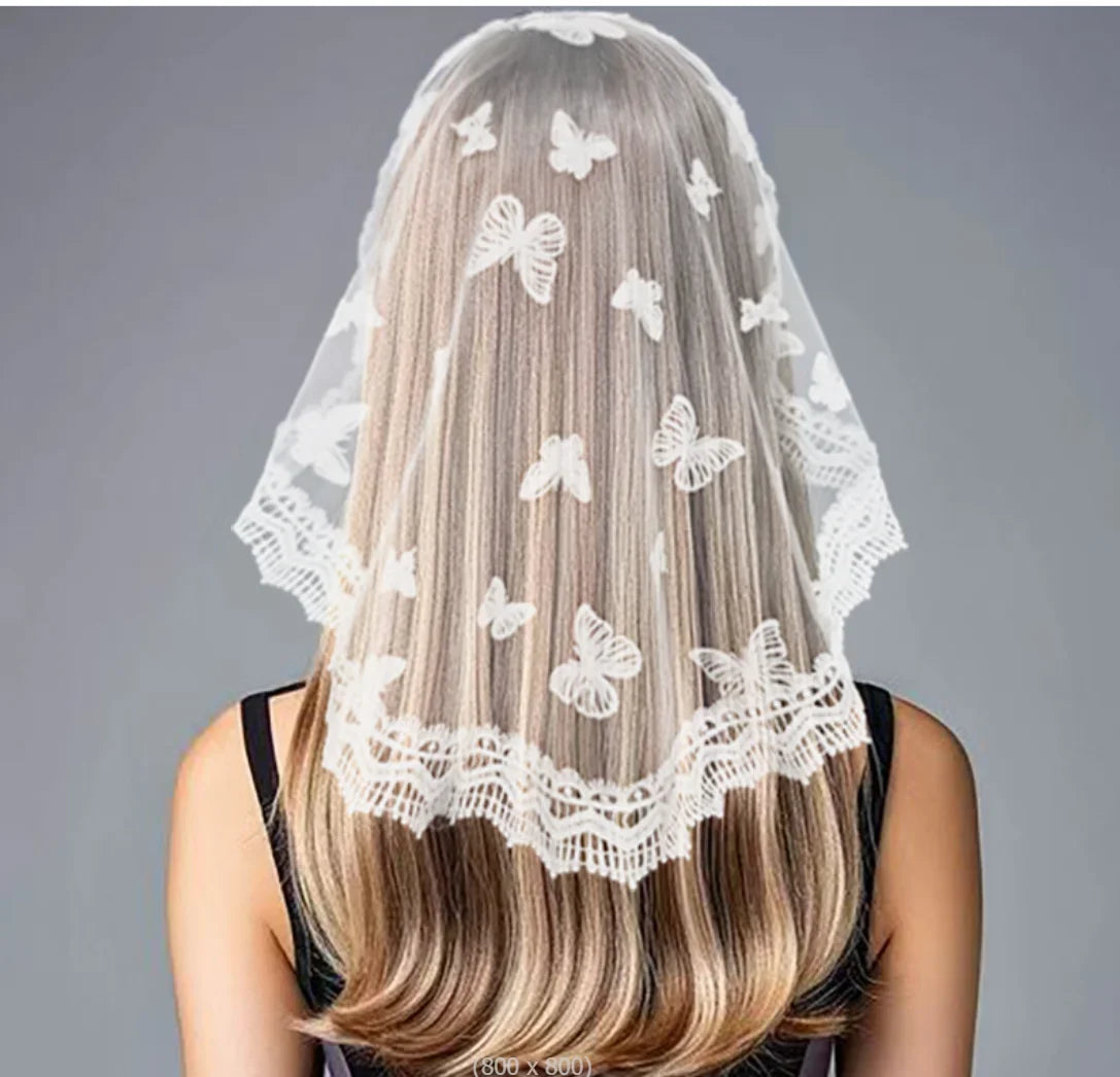 Mantilla Lace Veils For Church Spanish Style Muslim Head Coveing For Women Black White Catholic Chapels Veils For Wedding Bride