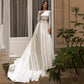 Sexy Mermaid Wedding Dresses Fascinating Gorgeous Satin Simple Long Sleeved Backless Mopping Train Beach Bridal Dresses