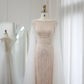 Luxo dubai vestido de noite de sereia nua branca com mangas de capa para mulheres vestidos de festas de noiva árabe de casamento