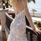 Sexy lange Särme Meerjungfrau Hochzeitskleid Schatz Spitzen Applikationen Illusion Rücken Brautkleid Punkt Muster Robe de Mariée
