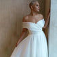Short Civil Wedding Dresses For Women Ankle-Length Off The Shoulder Bride Dress Robe De Mariée A-line Simple