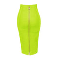 All Match Style 15 Colors Golden Zipper Package Hips Knee Length Bandage Skirt Fashion Office Lady Wear Woman Basics item