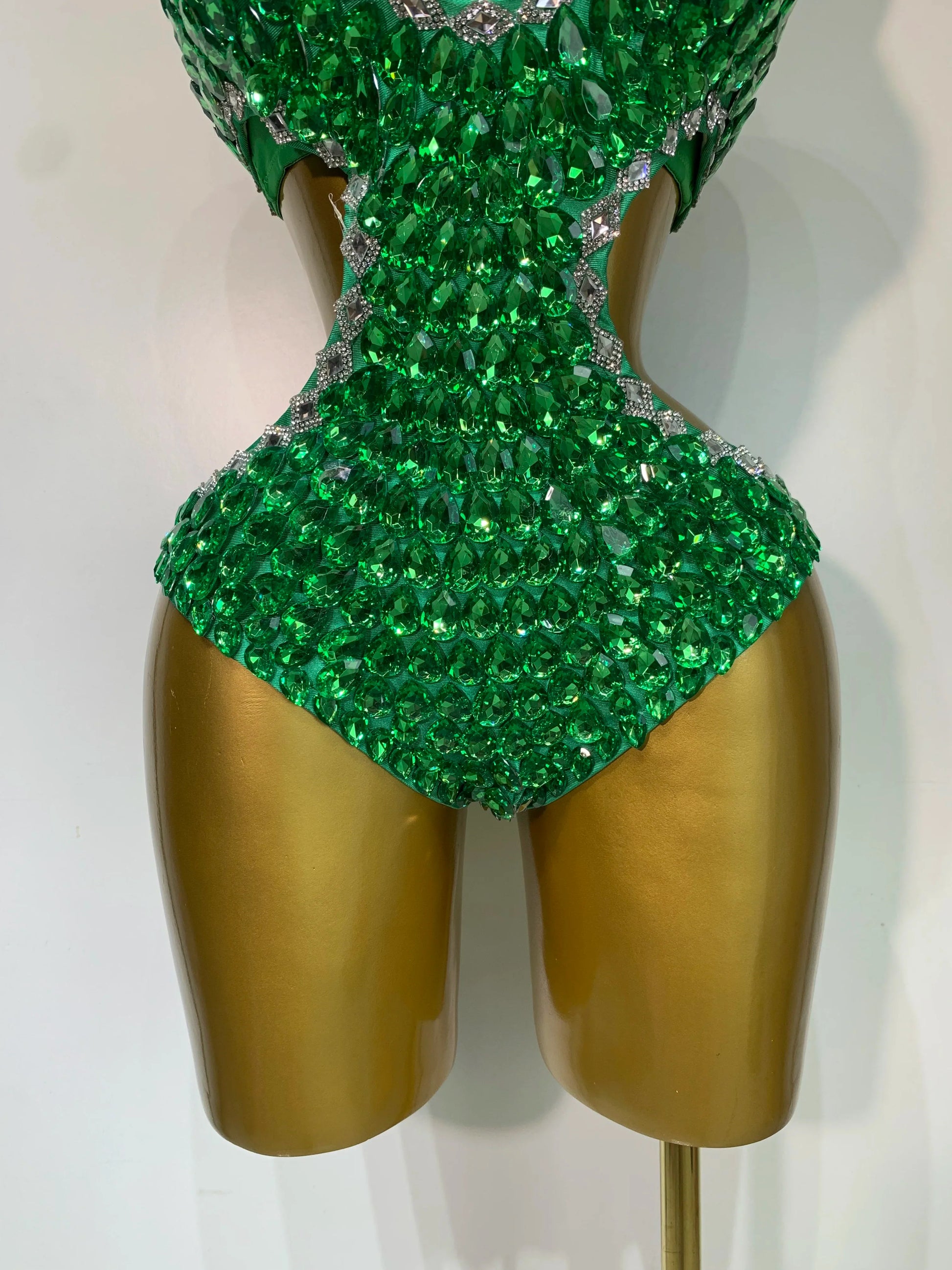 Women Luxury Rhinestone Bra Bodysuits Two Piece Set Female Singer DJ DS Dance Stage Performance Photo Shoot Club Party Outfit