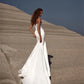 Robes de mariée sirène de luxe, épaules dénudées, plis élastiques en Satin, dos nu, robe de mariée de plage, personnalisée sur mesure