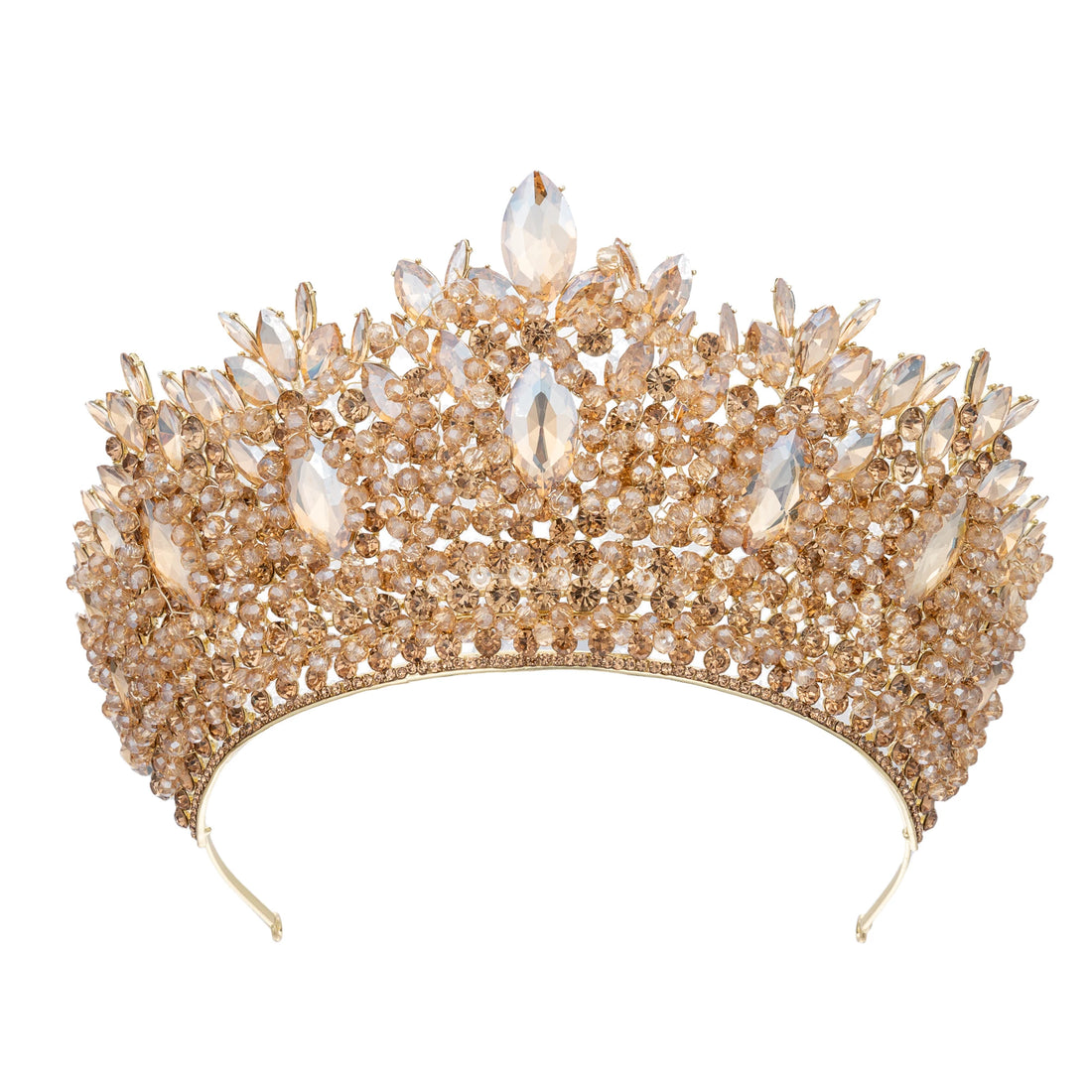 Baroque Wedding Crowns For Pageant Miss Universe Big Crystal Bridal Tiara Crown For Wedding Bride Diadem Hair Jewelry Headdress as picture