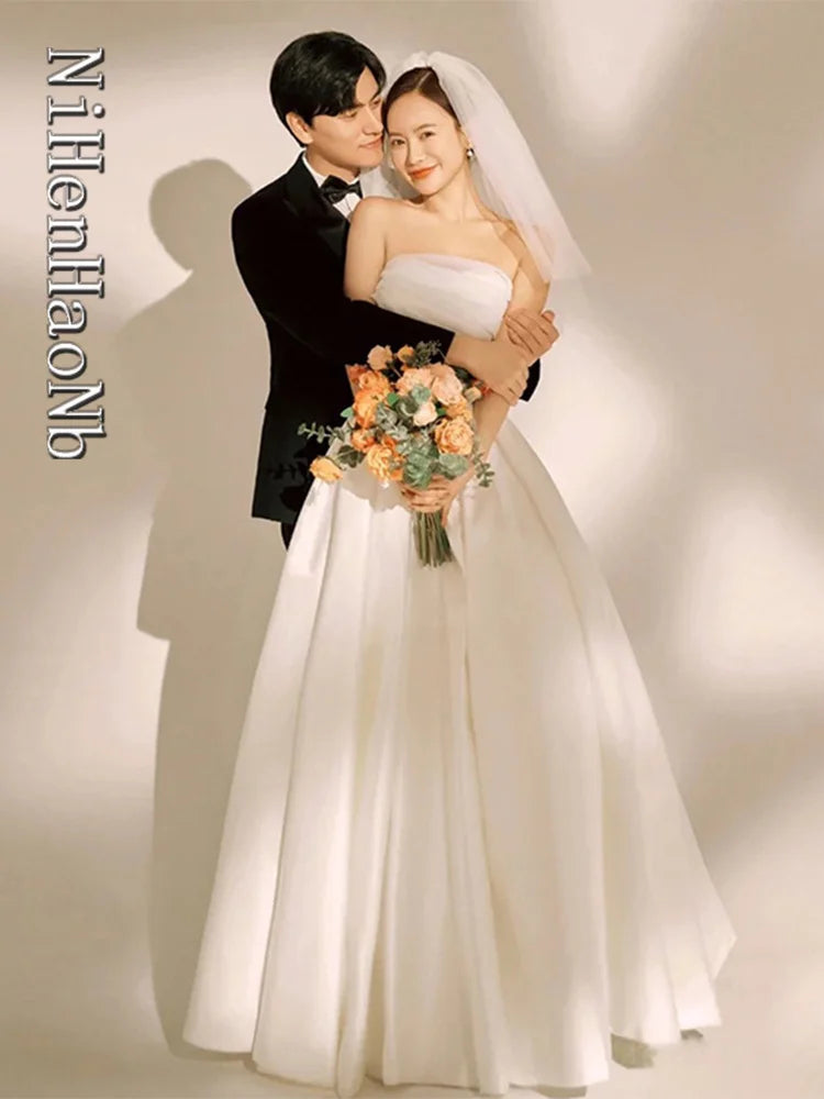 فستان زفاف خفيف جديد رفيع المستوى للعروس أثناء السفر والتصوير الفوتوغرافي ومزاجه فستان زفاف نسائي