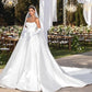 Princess Wedding Dresses Satin Sweetheart Pleat Wedding Bridal Gowns Long Train Ivory Wedding Ball Gown