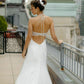 Simple White Wedding Dresses Halter Sexy Backless Side Split Bride Dress Customize To measure Robe De Mariee Stunning