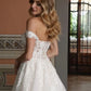 Modern Off The Shoulder Sweeteart Lace Applique A Line Wedding Dresses Sweep Train Custom Made 2025 Rode De Morrie