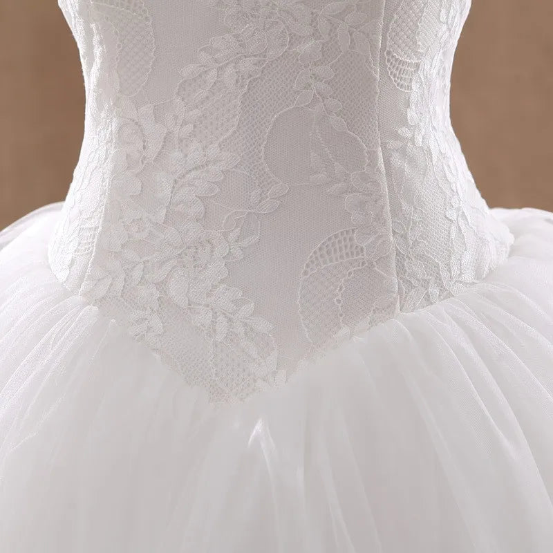 Luxury White Righted Lace Wedding Forta sirena Maxi Abiti per sposa Eleganti abiti da donna lunghi senza spalline