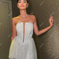 Shiny A-Line Mini Wedding Party Dresses Strapless Lace Sexy Short Bridals Gowns Cocktail Evening Dresses for Women Israel