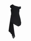 Black White Women Sexy Spandex Waist Diamond Bodycon Draped Mini Dress Nightclub Party Celebrate Cocktail Fashion Dress