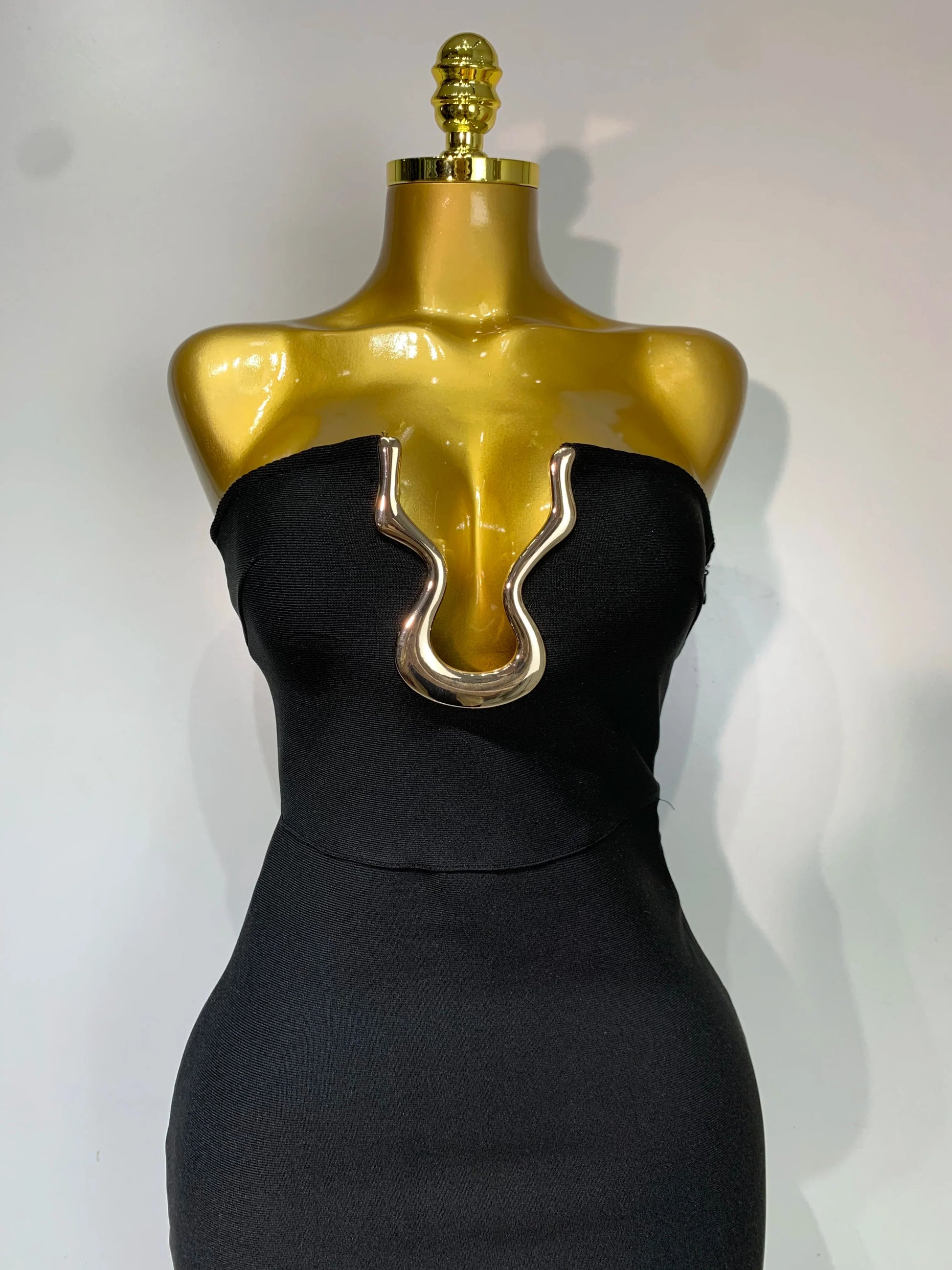 Luxury Birthday Celebrity Sexy Strapless Backless Maxi Long Bodycon Bandage Dress Women Elegant Evening Club Party Outfit