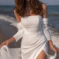 Sexy Meerjungfrau Hochzeitskleid mit abnehmbarem Ärmel trägerloser Hochschlitz Brautkleid Schnürung Rücken mit Bug Vestidos de Novia Civil