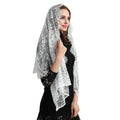 Lace Mantilla Veils For Church Spanish Muslim Head Covering Lace Shawl Scarf For Women Catholic Chapel Veils For Wedding Bride