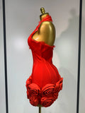Elegant Women Sleeveless Sexy Halter Applique Bodycon Mini Bandage Dress Celebrity Fashion Nightclub Party Luxury Birthday Dress
