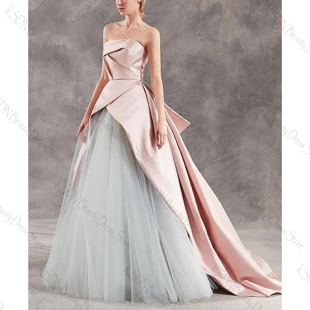 White Tulle Flowers Appliqued Prom Dress Off The Shoulder Neckline Evening Dress A Line Tulle Floor Length For Special Occasions as picture