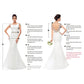 Elegante elegante Langarmes Brautkleider Frauen charmant Satin V-Ausschnitt Einfache Meerjungfrau Brautkleider 3D Blumenweiter Zug
