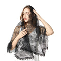 Lace Mantilla Veils For Church Spanish Muslim Head Covering Lace Shawl Scarf For Women Catholic Chapel Veils For Wedding Bride black