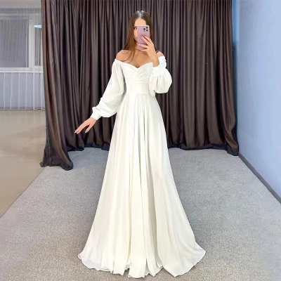 Modest a cuore scottatura a cuore sirena abiti da sposa fuori dagli abiti da sposa delle spalle vestido de novi abiti da sera personalizzati