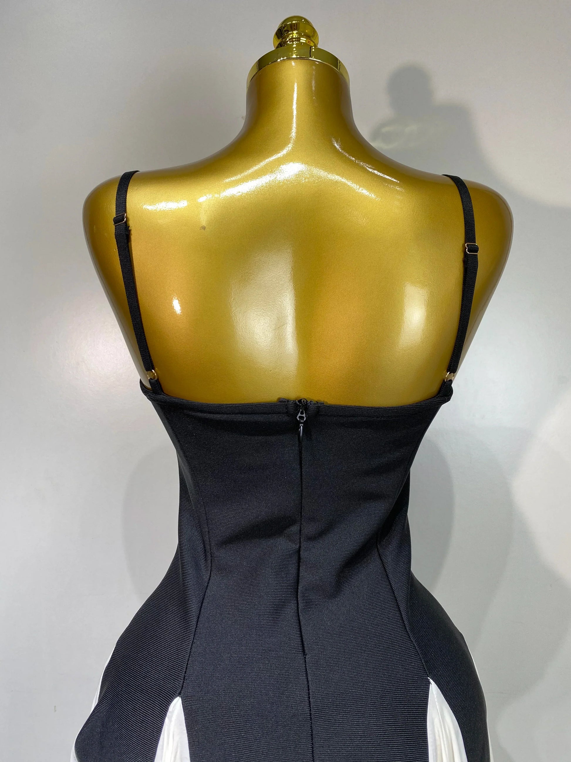 Women Contrast Color Camisole Long Dress Elegant Sleeveless Backless High Waist Bandage Dress High Street Banquet Gown