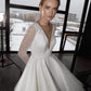 White Wedding Dress Mermaid Princess Bow Court Train Modern Gown Satin Vestido De Novia