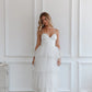 Layers of Tulle with Criss-cross Back Wedding Dress Train Dress Satin  Bow Court Bridal Gown Vestido De Novia Simple Skirt