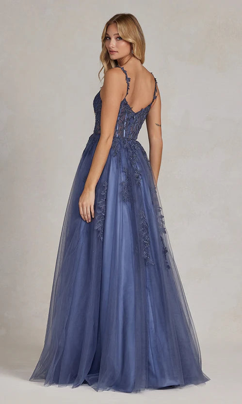 Lace Appliques Prom Dresses Off Shoulder Tulle A-line فساتين السهرة Elegant Sleeveless Floor-Length vestidos verano moda