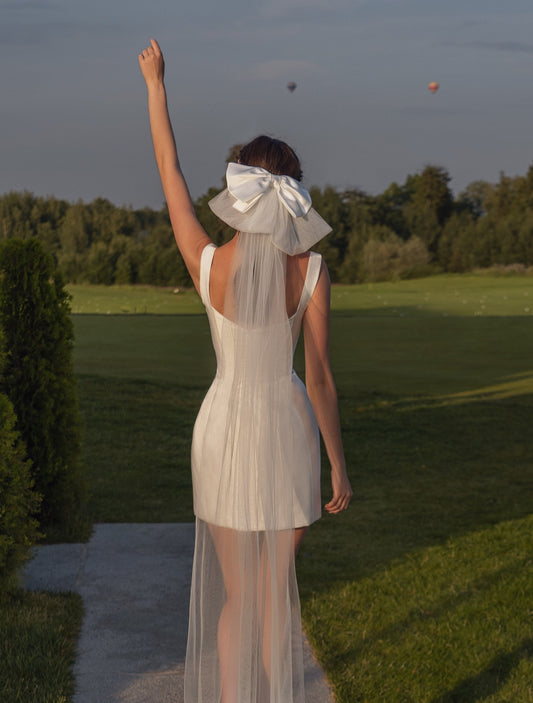 Robe de soirée de mariage style sirène, tenue de mariée à col carré, sans manches, élégante, robe de soirée Beidal