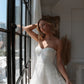 Vestido De Novia Simple White Sassy Skirt Wedding Dress Train Dress Satin  Bow Court Bridal Gown