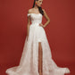 Caddy Ivory Dress & Train Wedding Dress Vestido De Novia Bow Bridal Gown Skirt Court Train Dress  Satin