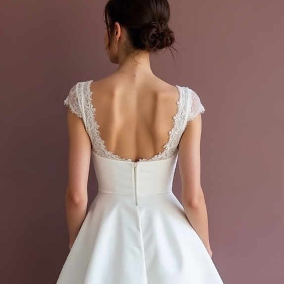 Sexy Short Wedding Dress and Mini Dress with a Backless Design for a Bold Look backless mesh New Satin Short Wedding Dress silk