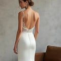 Mermaid Fit-and-Flare Wedding Dress for Romantic and Modern Brides backless mesh New Satin silk