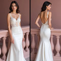Sexy Mermaid Wedding Dress with a Flattering Fit for a Stunning Shape backless mesh New Satin silk