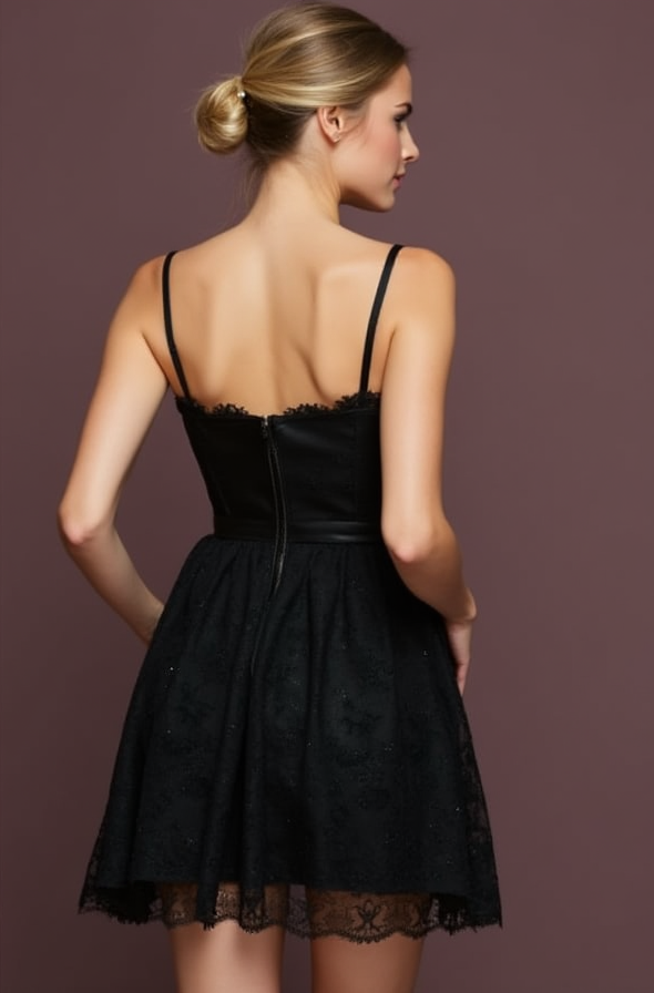 Timeless Black Evening Dress and Prom Dress with a Simple Silhouette for an Effortless Style backless black New Satin
